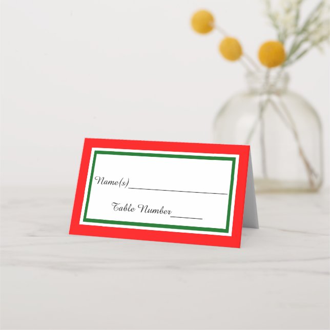 Double Christmas Trim - Escort Card (Front)