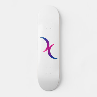 Double Crescent Moon Bisexual Pride Symbol Skateboard
