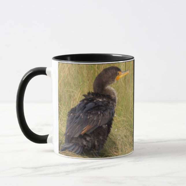 Double-crested Cormorant Bird Mug (Left)