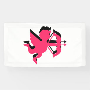 Double Cupid Valentine's Day 1.6x3 Vinyl Banner