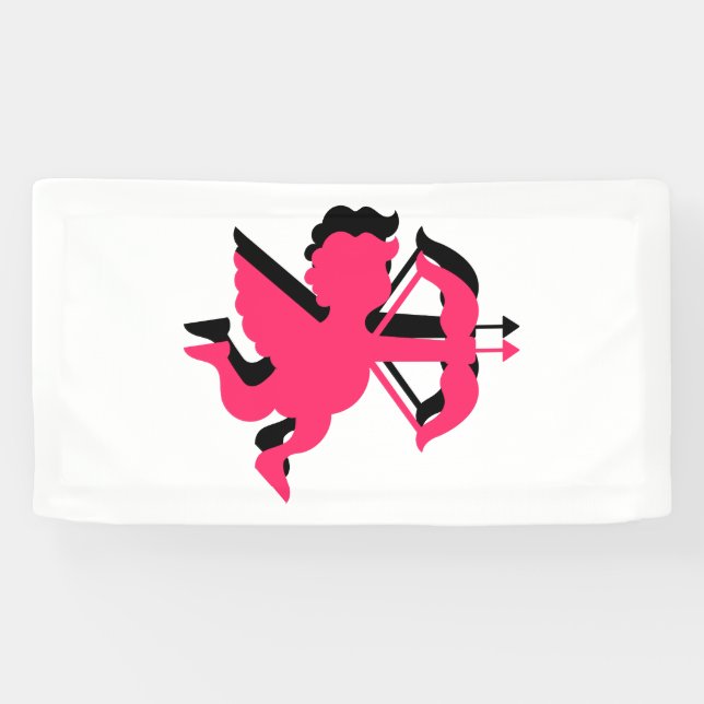 Double Cupid Valentine's Day 1.6x3 Vinyl Banner (Horizontal)