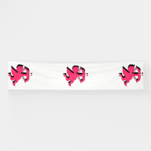 Double Cupid Valentine's Day 2.5x12 Vinyl Banner