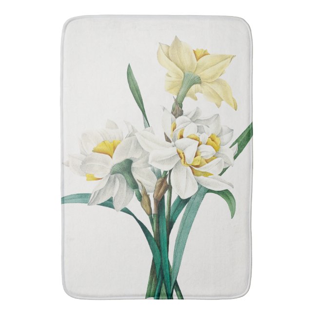 Double Daffodil,  Pierre-Joseph Redouté, 1827 Bath Mat (Front Vertical)