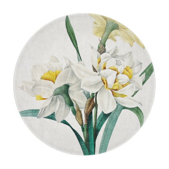 Double Daffodil,  Pierre-Joseph Redouté, 1827 Cutting Board (Front)