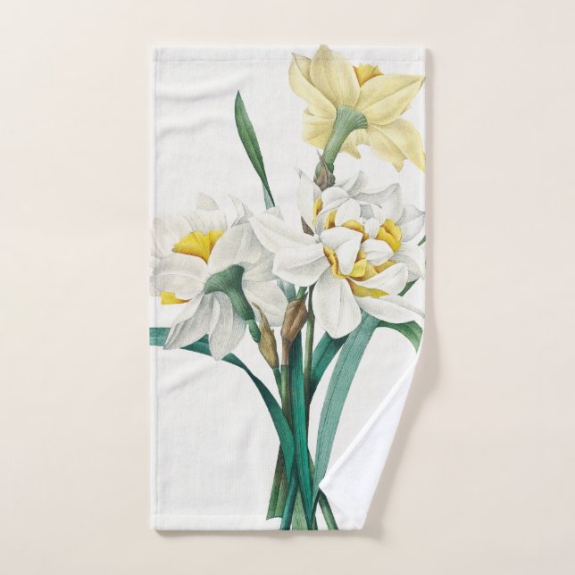 Double Daffodil,  Pierre-Joseph Redouté, 1827 Hand Towel (Hand Towel)