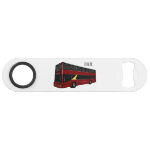 Double-decker bus cartoon illustration