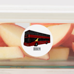 Double-decker bus cartoon illustration