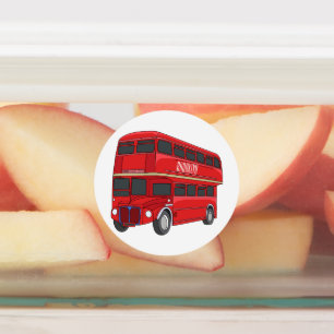 Double-decker bus cartoon illustration 