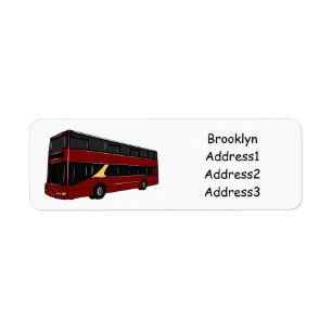 Double-decker bus cartoon illustration