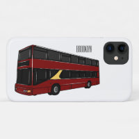 Double-decker bus cartoon illustration