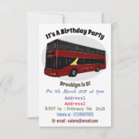 Double-decker bus cartoon illustration