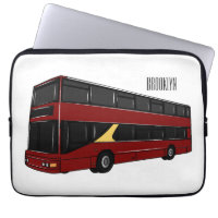 Double-decker bus cartoon illustration