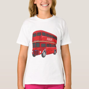 Double-decker bus cartoon illustration T-Shirt
