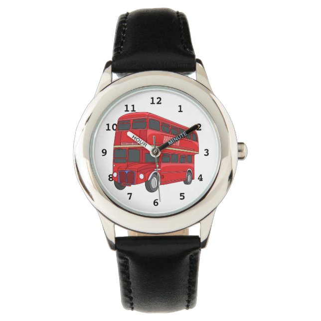 Double-decker bus cartoon illustration watch (Front)