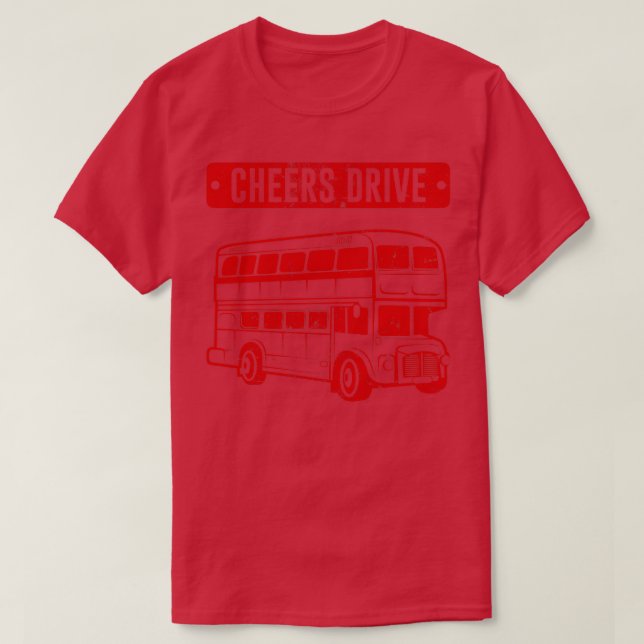 Double decker bus Cheers Drive Old style Bristol T-Shirt (Design Front)