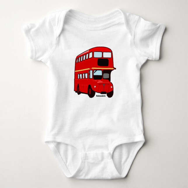 Double Decker Crawler Baby Bodysuit (Front)