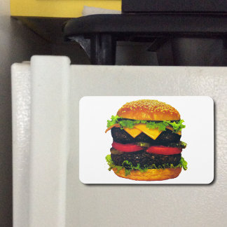 Double Deluxe Hamburger with Cheese Magnet