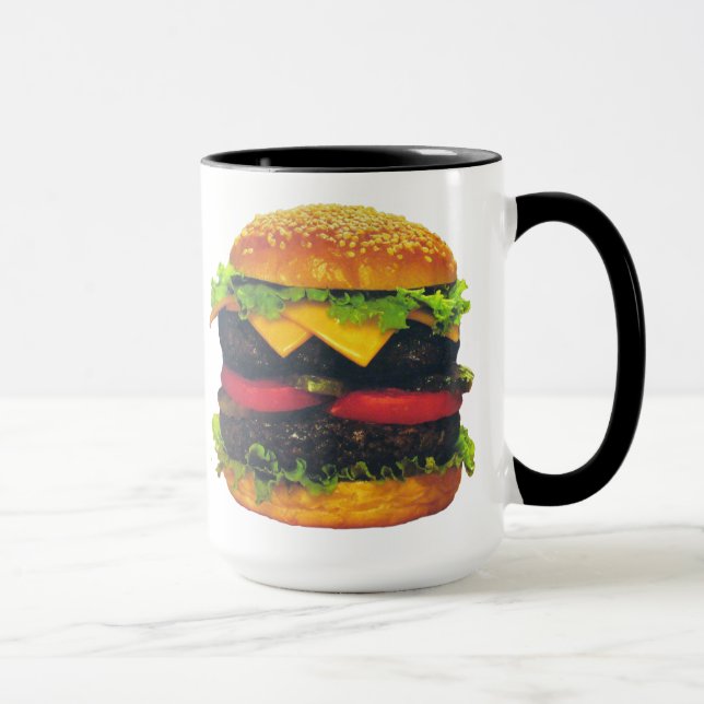 Double Deluxe Hamburger with Cheese Mug (Right)
