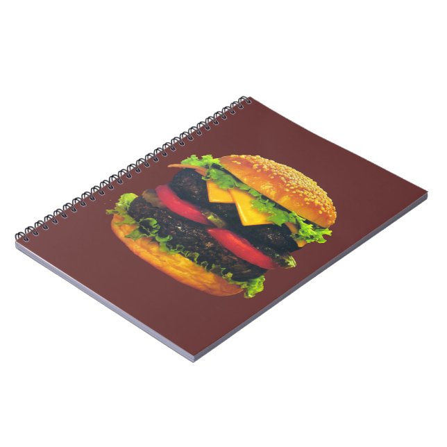 Double Deluxe Hamburger with Cheese Notebook (Left Side)