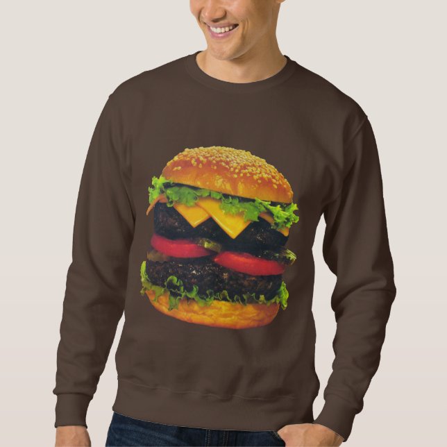 Double Deluxe Hamburger with Cheese Sweatshirt (Front)
