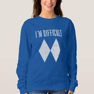 Double Diamond I'm Difficult Ski Winter Sports Sweatshirt