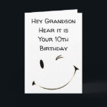 DOUBLE DIGIT *10th BIRTHDAY GRANDSON*** Card<br><div class="desc">HOPE THAT YOUR BIRTHDAY ****IS AS SPECIAL AS YOU ARE**** THANK YOU FOR STOPPING BY 1 OF MY 8 STORES AND REMEMBER YOU CAN CHANGE THE VERSE INSIDE AND OUT!!!!!</div>