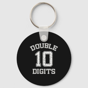 Double Digits 10th Birthday 10 Year Old Key Ring