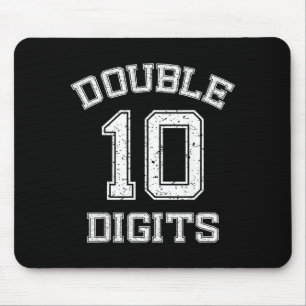 Double Digits 10th Birthday 10 Year Old Mouse Pad