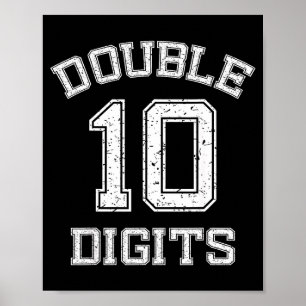 Double Digits 10th Birthday 10 Year Old  Poster
