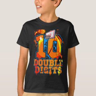 Double digits birthday boy basketball 10 year old T-Shirt