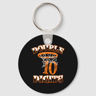 Double Digits Birthday Decorations Boy 10 Basketba Key Ring