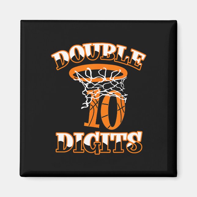 Double Digits Birthday Decorations Boy 10 Basketba Magnet (Front)