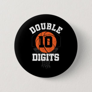 Double Digits Birthday Decorations Boy 10th Basket 6 Cm Round Badge