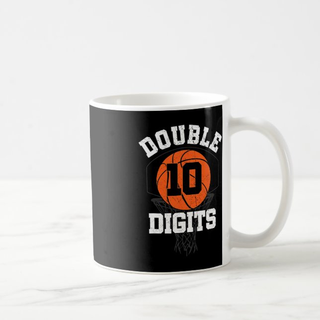 Double Digits Birthday Decorations Boy 10th Basket Coffee Mug (Right)