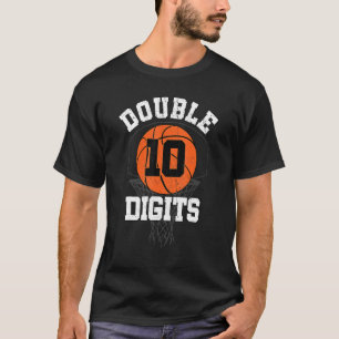 Double Digits Birthday Decorations Boy 10th Basket T-Shirt
