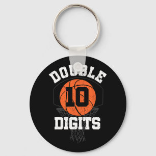 Double Digits Birthday Decorations Boy 10th Bysket Key Ring