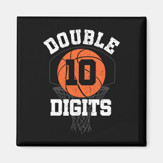 Double Digits Birthday Decorations Boy 10th Bysket Magnet (Front)