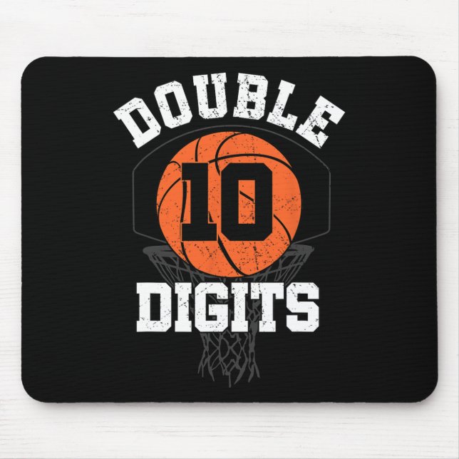 Double Digits Birthday Decorations Boy 10th Bysket Mouse Pad (Front)