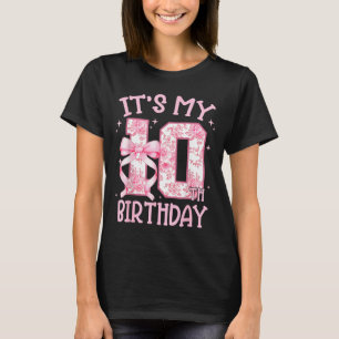 Double Digits Birthday Girl 10th Birthday Coquette T-Shirt