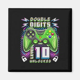 Double Digits Level 10 Unlocked Video Game 10th Bi Magnet