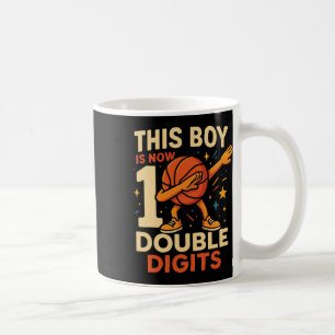 Double Digits Sketll Birthday Boy 10 Year Celebrat Coffee Mug