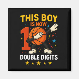Double Digits Sketll Birthday Boy 10 Year Dabbing Magnet