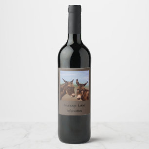Double Donkey Wine Label