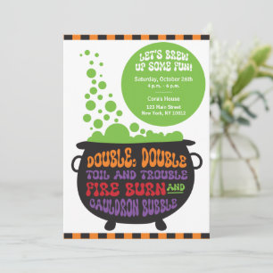 Double, Double Cauldron - Halloween Party Invite