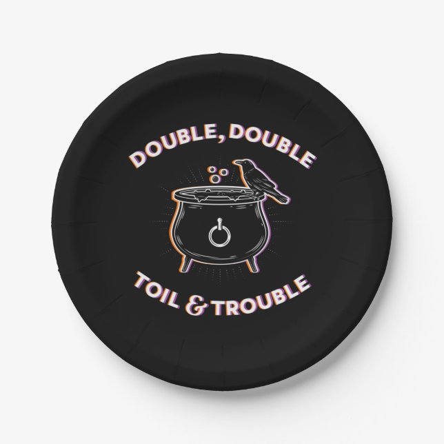 Double Double Toil & Trouble Paper Plates (Front)