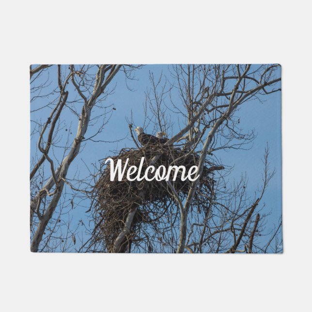 Double Eagle Trouble Welcome Doormat (Front)