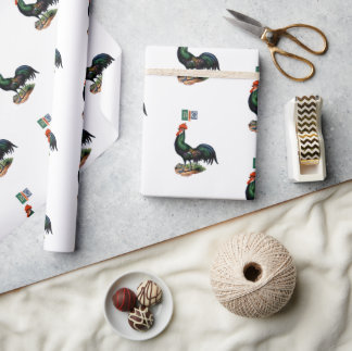 Double entendre banter Big cockerel  Wrapping Paper
