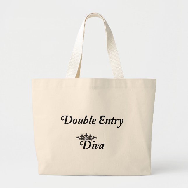 Double Entry Diva Large Tote Bag (Front)