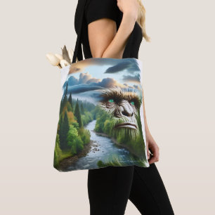 Double Exposure Bigfoot in Nature Tote Bag