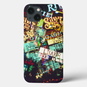 Double exposure, casino signs, Las Vegas, iPhone 13 Case